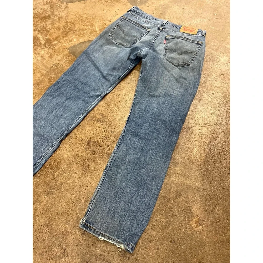 Levi's 505 Straight Leg Jeans Mens 32x30 Blue‎ Denim Cotton Stretch Regular Fit